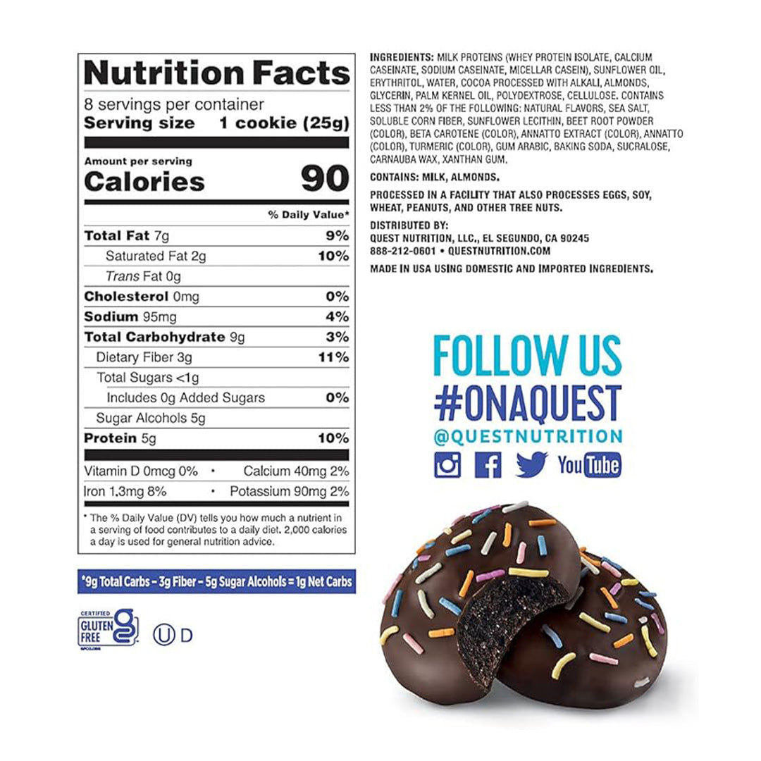 Quest Nutrition Frosted cookies Chocolate Cake Nutritional Facts