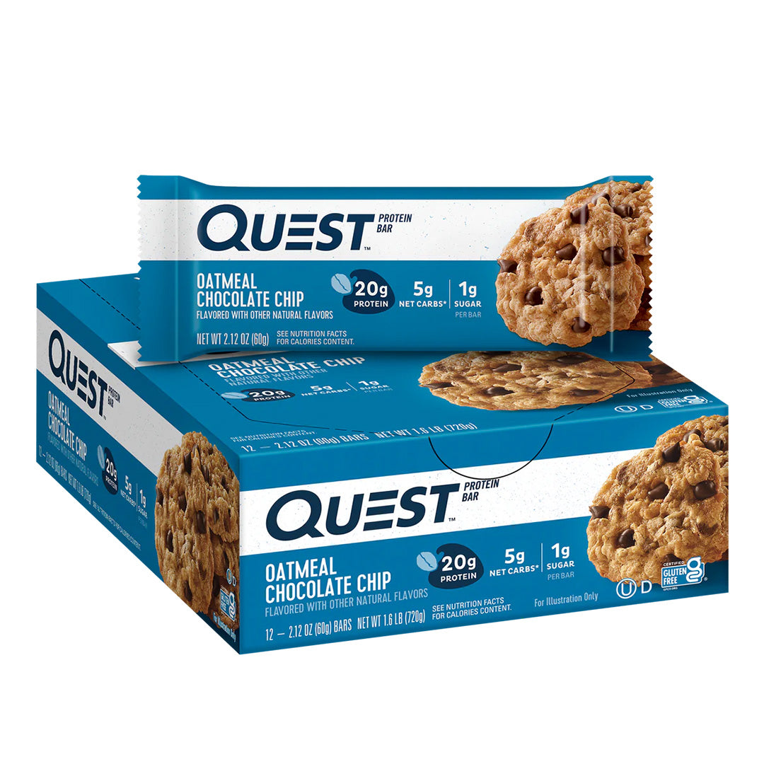 Quest Nutrition protein bar box - Oatmeal Chocolate Chip