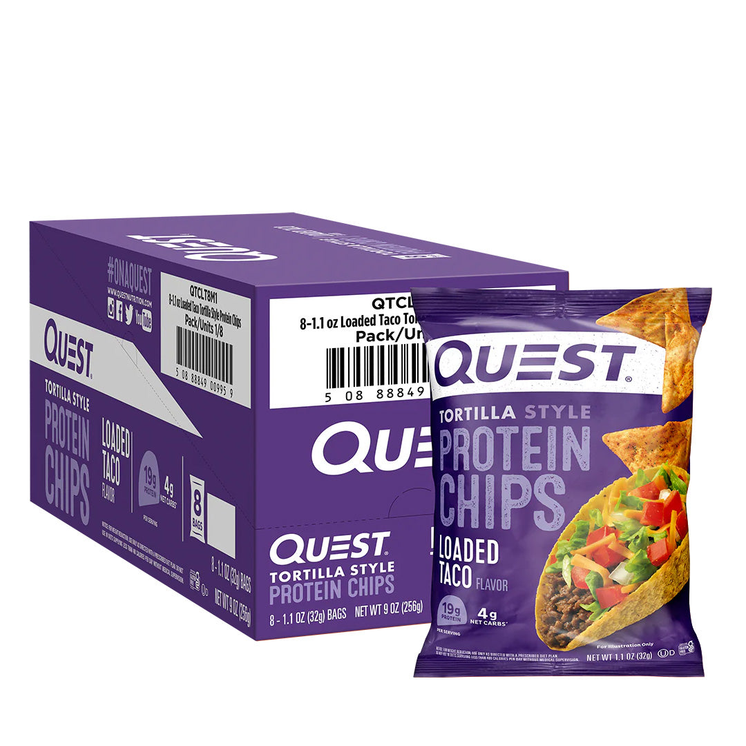 Quest Tortilla Style protein chips Loaded Taco