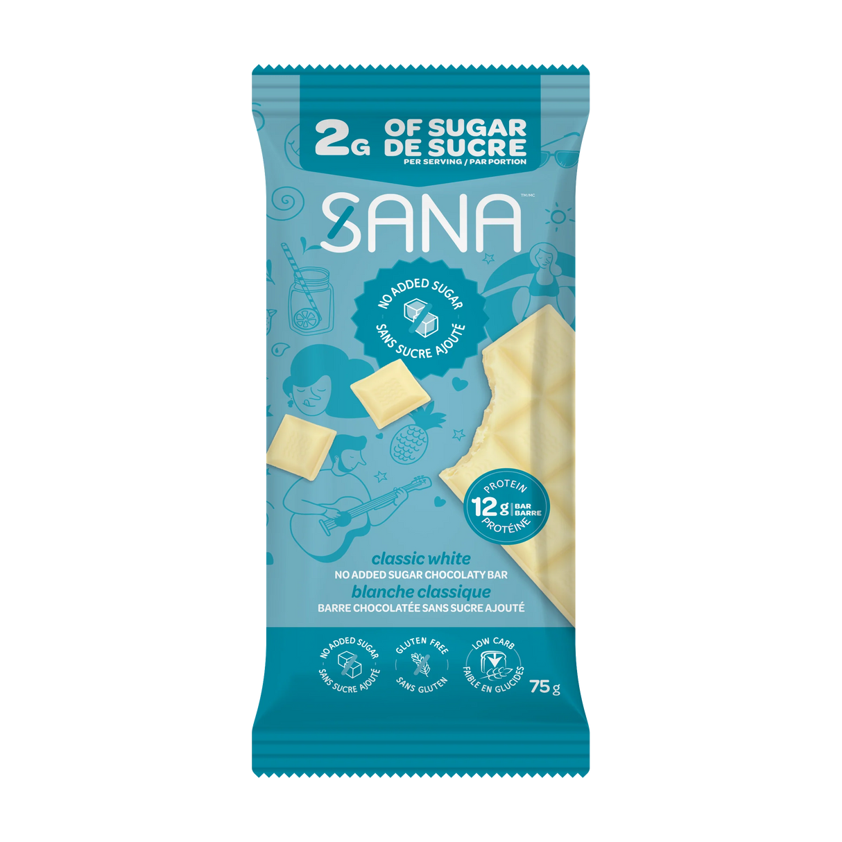 Sana - No Sugar Added Chocolaty Bar - 75g