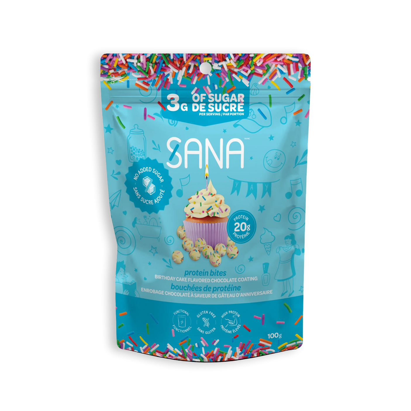 Sana - Bouchées protéinées croustillantes au chocolat - 100 g