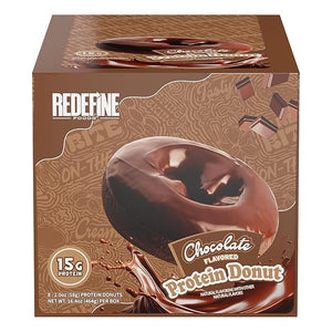 Box of Redefine Foods Protein Donuts with 15g protein per serving