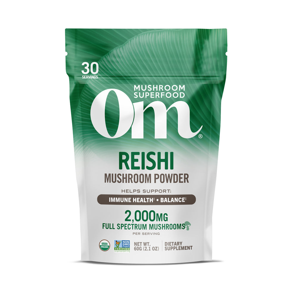 OM Mushroom Superfood - Poudre de champignons Reishi certifiée biologique - 60 g