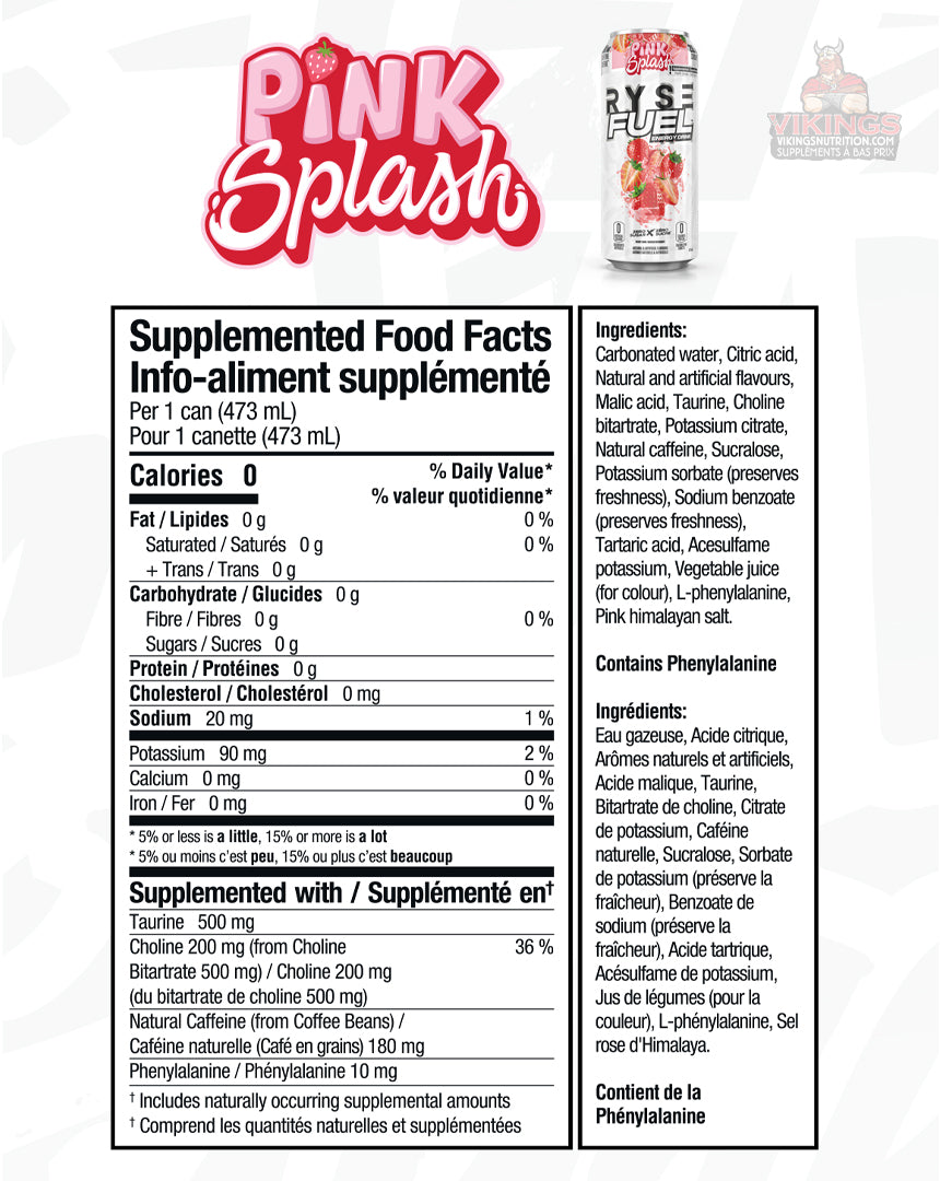 Ryse Supps - Boisson énergisante Fuel - 473 ml