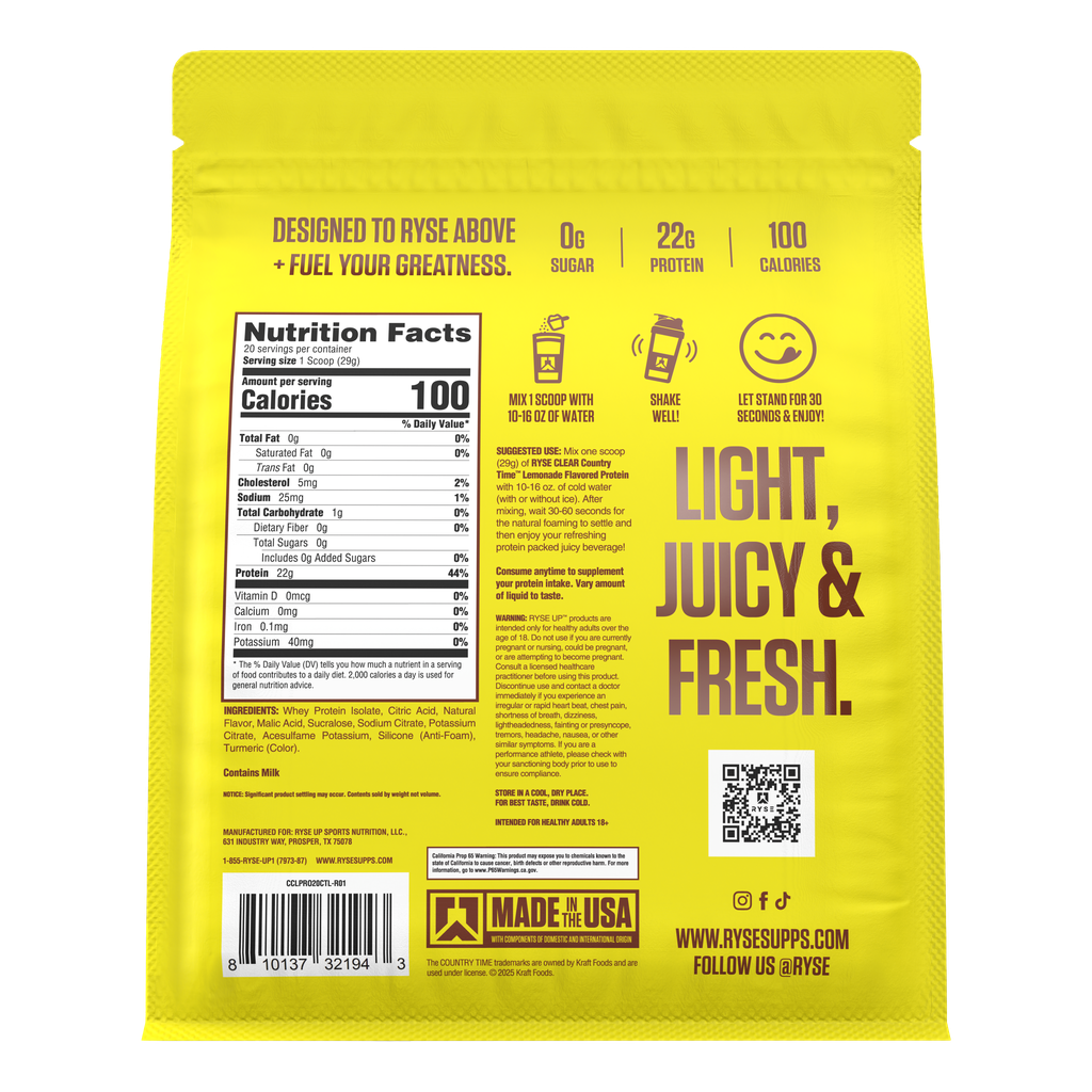 Ryse - Clear Protein - 20 serv.