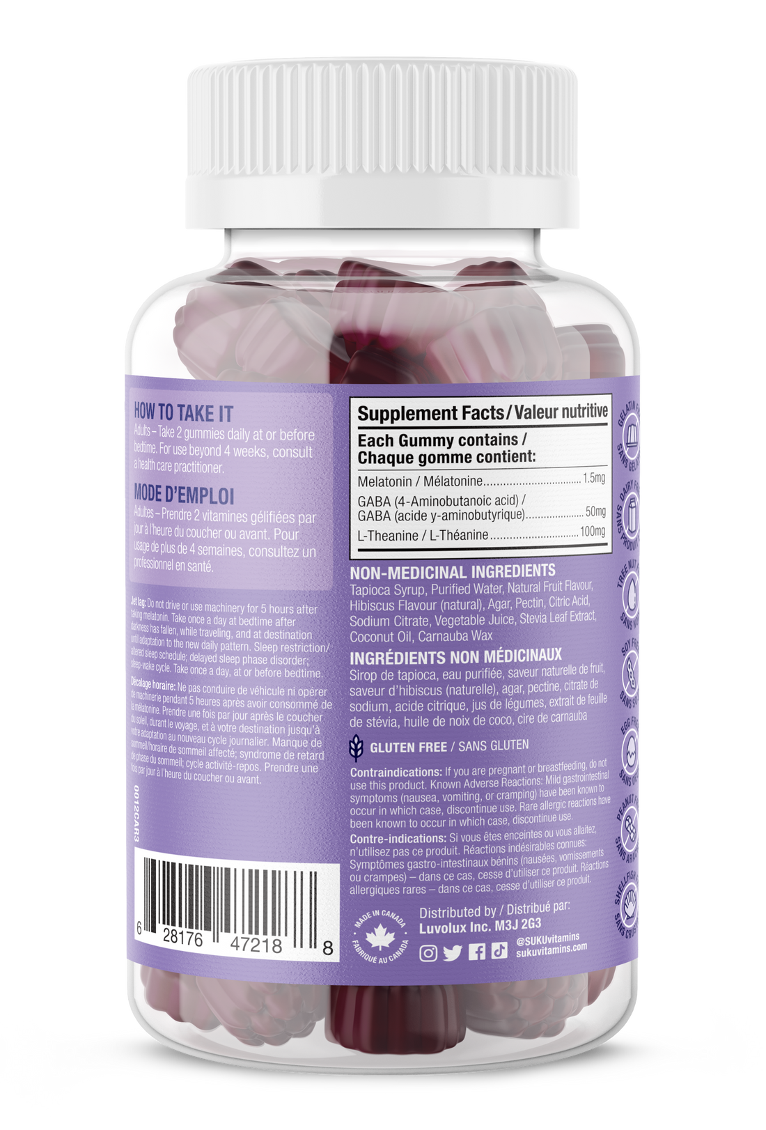 Vitamines SUKU - Sommeil réparateur - 60 gommes