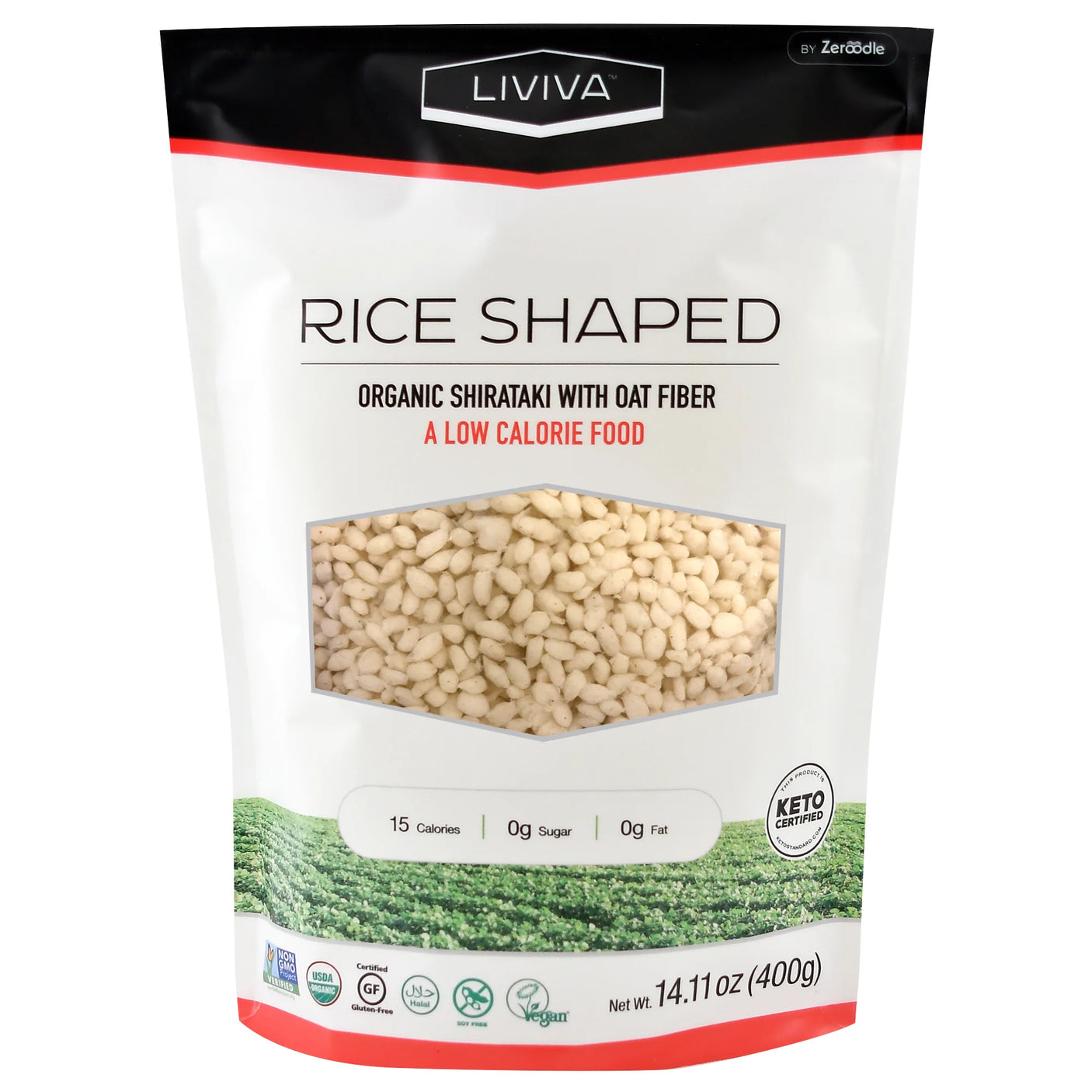 Liviva - Organic Shirataki Rice with Oat Fiber - 400g