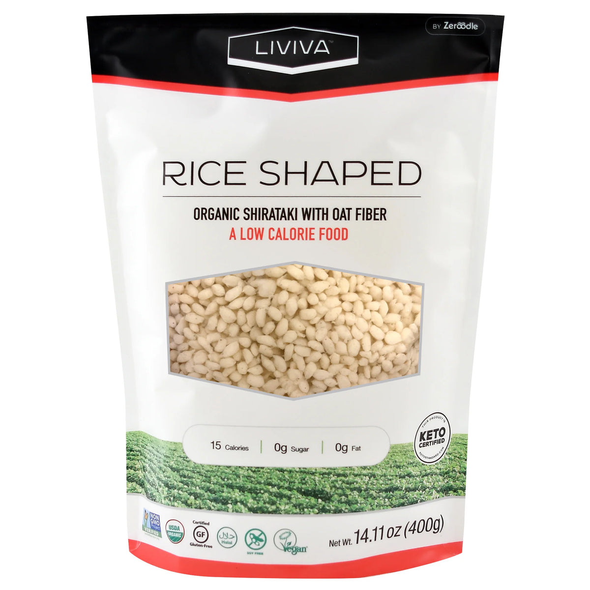 Liviva - Organic Shirataki Rice with Oat Fiber - 400g
