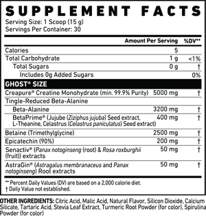 Ghost - Format V2 Créatine pour la construction musculaire - 30 portions