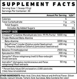 Ghost - Format V2 Créatine pour la construction musculaire - 30 portions