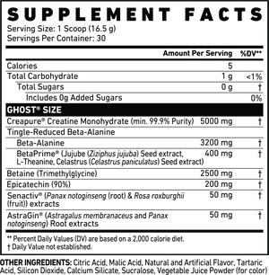 Ghost - Format V2 Créatine pour la construction musculaire - 30 portions
