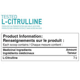 Nutrition testée - Citrulline testée - 360 g
