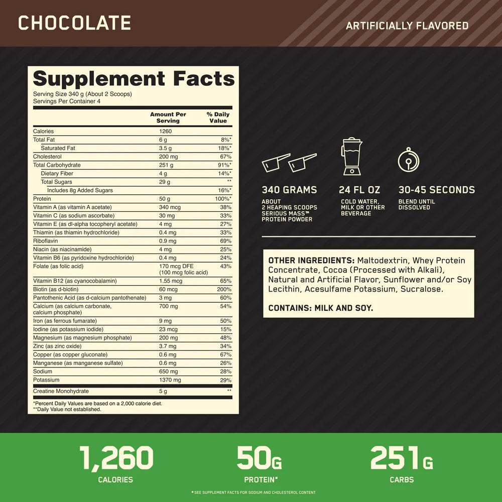 Optimum Nutrition Serious Mass 12lbs