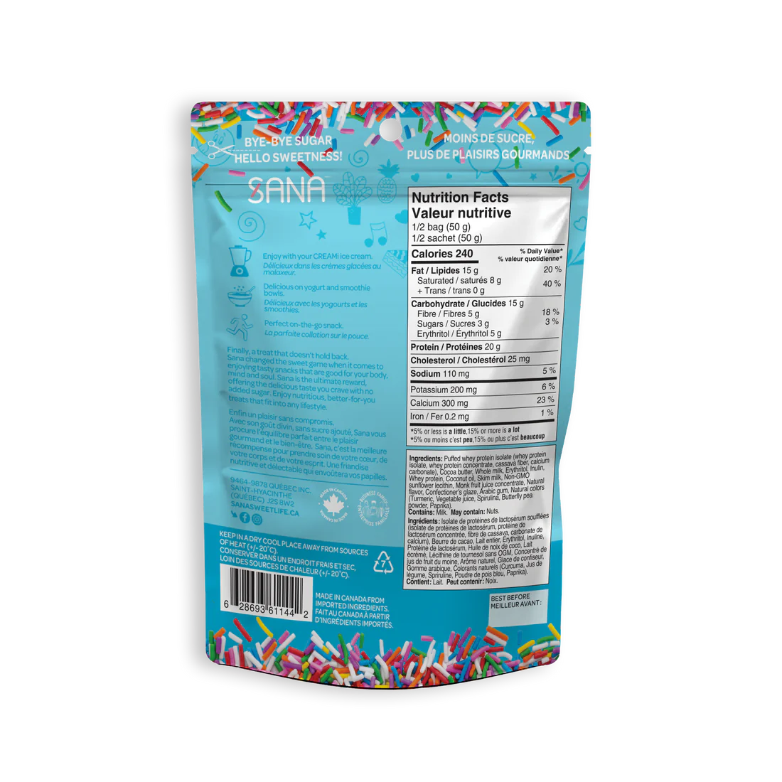 Sana - Bouchées protéinées croustillantes au chocolat - 100 g