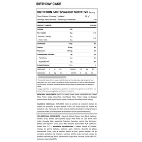 Allmax Nutrition Isoflex Nutrittion facts and ingredients Birthday Cake flavor