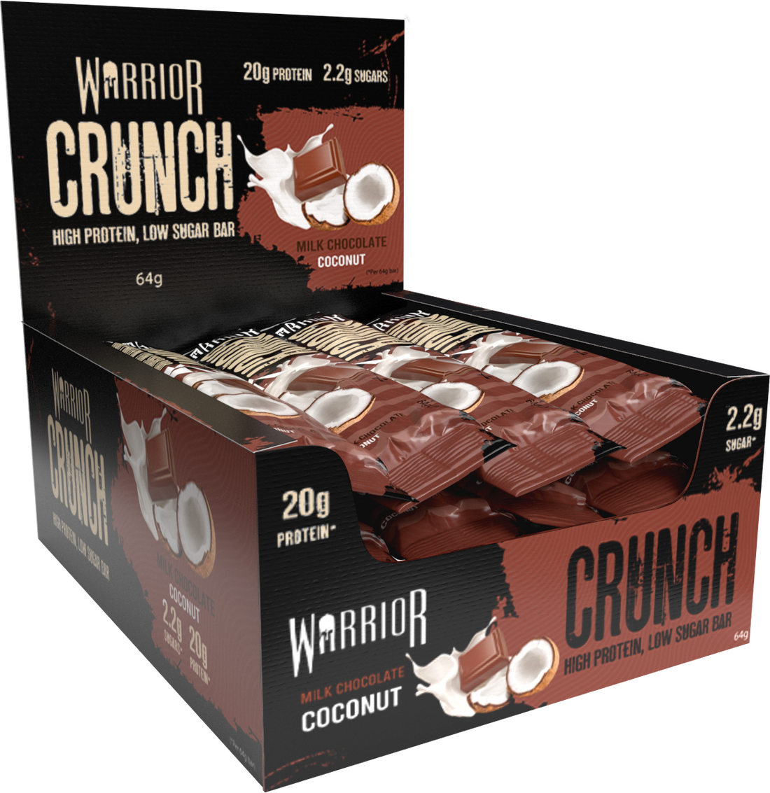 Warrior Crunch - Protein Bar 64g - Box 12