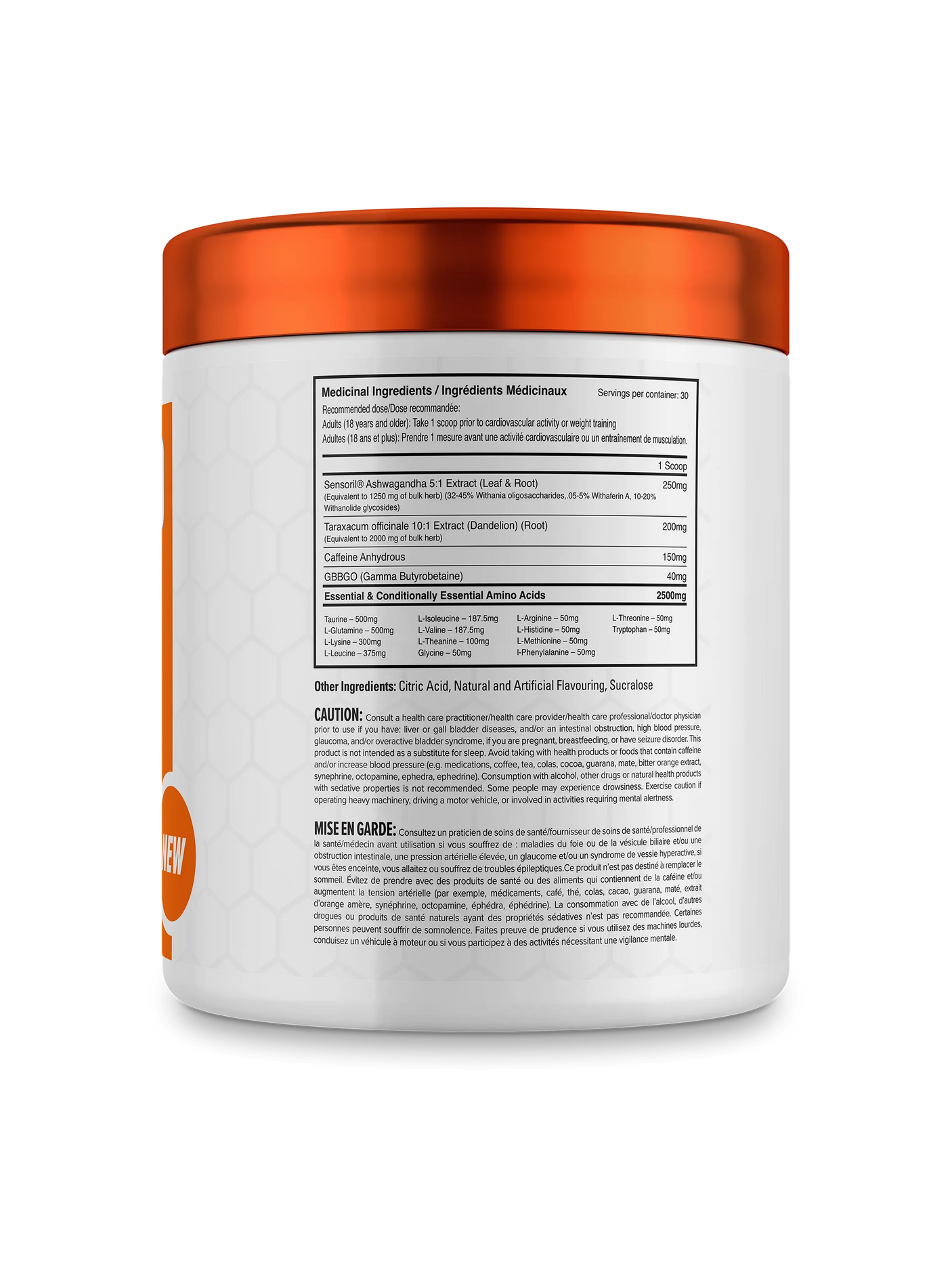 Ballistic Quick Prep Crushin’ Cream Soda back label showing ingredients, nutritional facts, usage instructions, and caution text for the natural metabolism booster and energy and fat burner supplement.