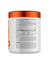 Ballistic Quick Prep Scandy Candy back label showing ingredients, nutritional facts, usage instructions, and caution text for the natural metabolism booster and energy and fat burner supplement.
