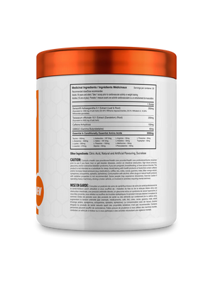 Ballistic Quick Prep Scandy Candy back label showing ingredients, nutritional facts, usage instructions, and caution text for the natural metabolism booster and energy and fat burner supplement.
