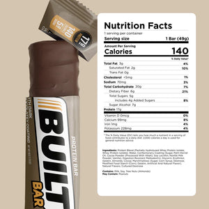 Built Protein Bar - 100% Real Chocolate - Zero Guilt 49g