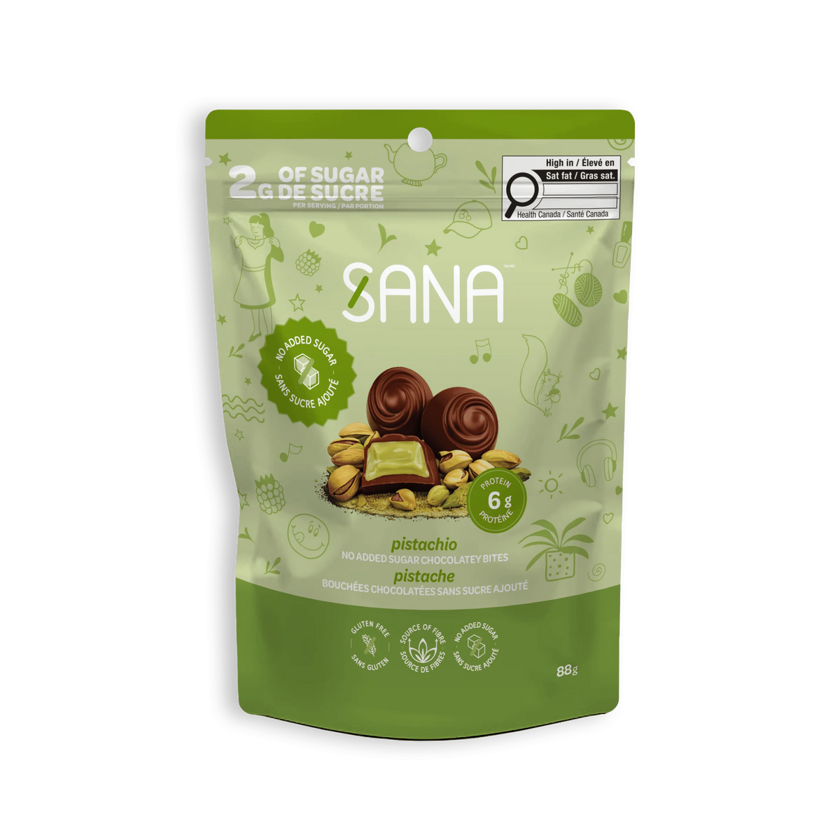 Sana - No Sugar Added Chocolatey Bites - 100g