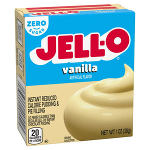 Jell-O Zero Sugar Instant Pudding & Pie Filling – Reduced Calorie Dessert Mix (1oz)