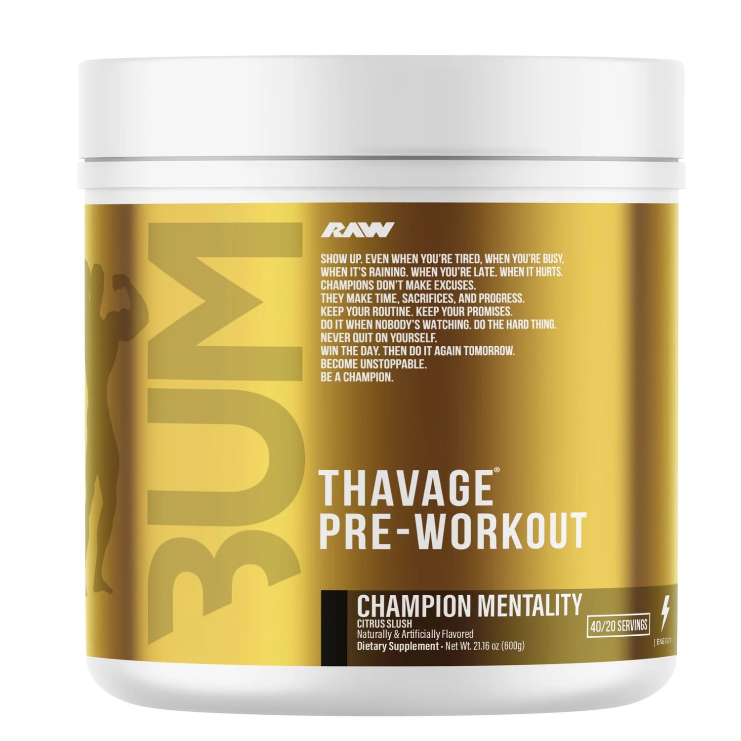 Raw Nutrition - CBum Series Thavage Pré-entraînement - 40 portions