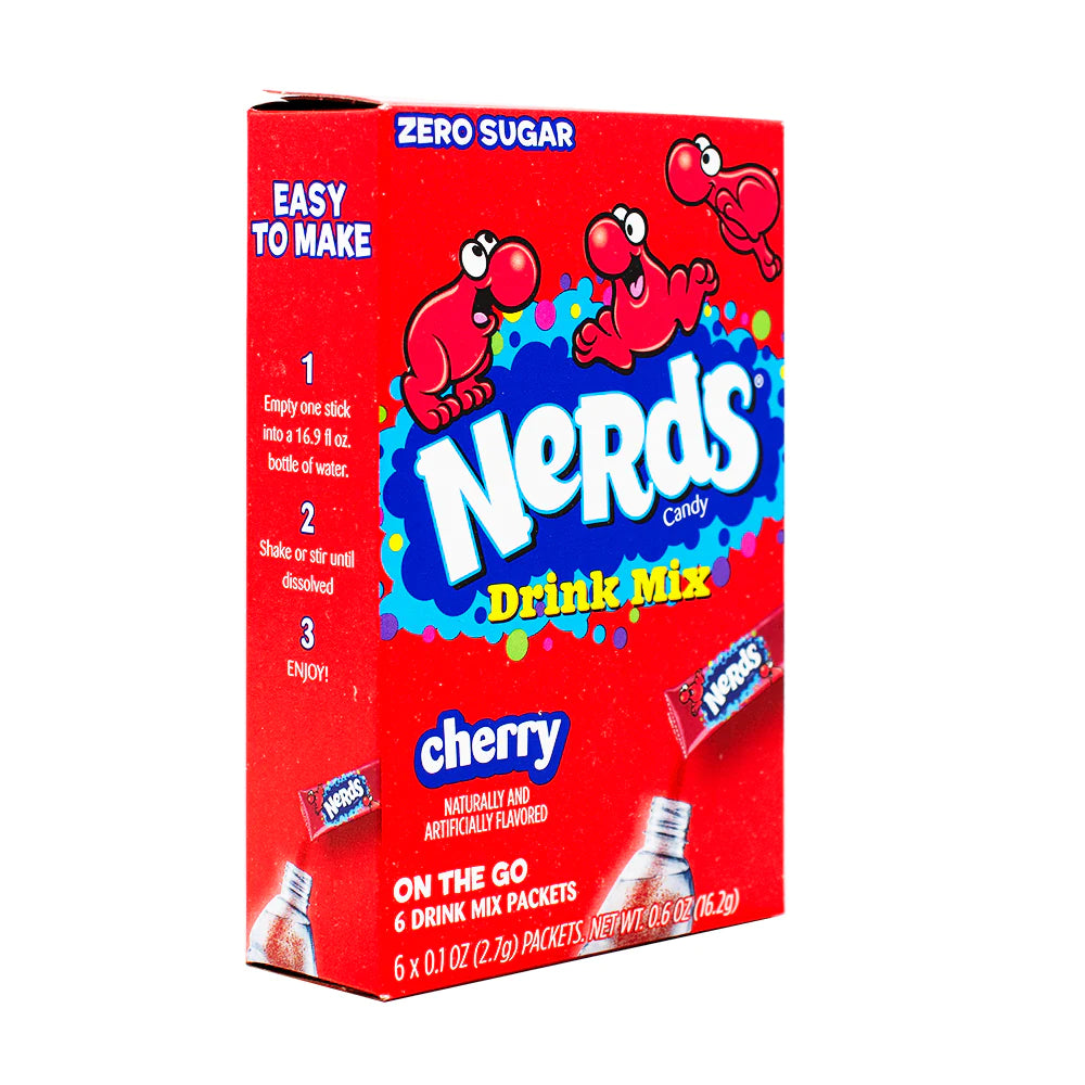 Nerds - Préparation pour boisson individuelle sans sucre - Paquet de 6