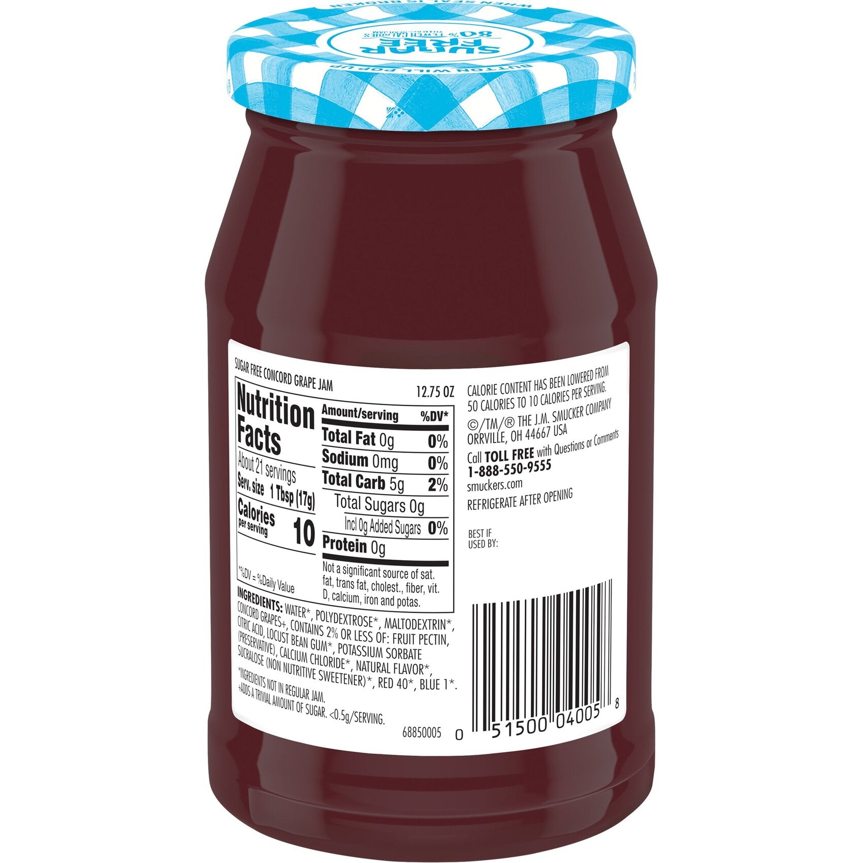 Smucker's - Sugar Free Jam - 12.75oz