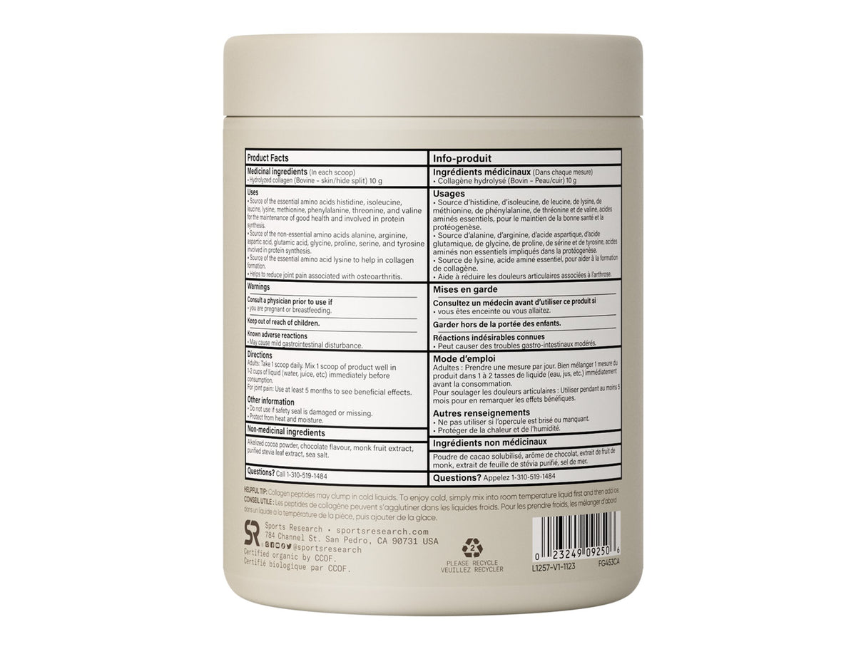 Sports Research - Organic Collagen Peptides - 227g