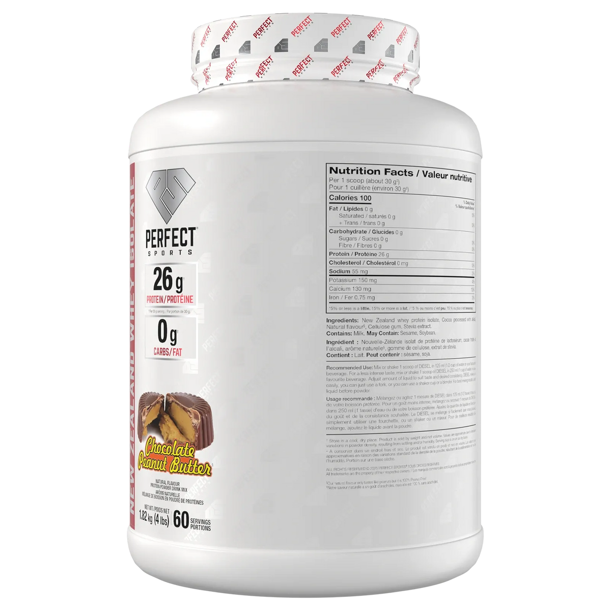 Perfect Sports - Diesel New Zealand Whey Isolate Protein - 4lbs