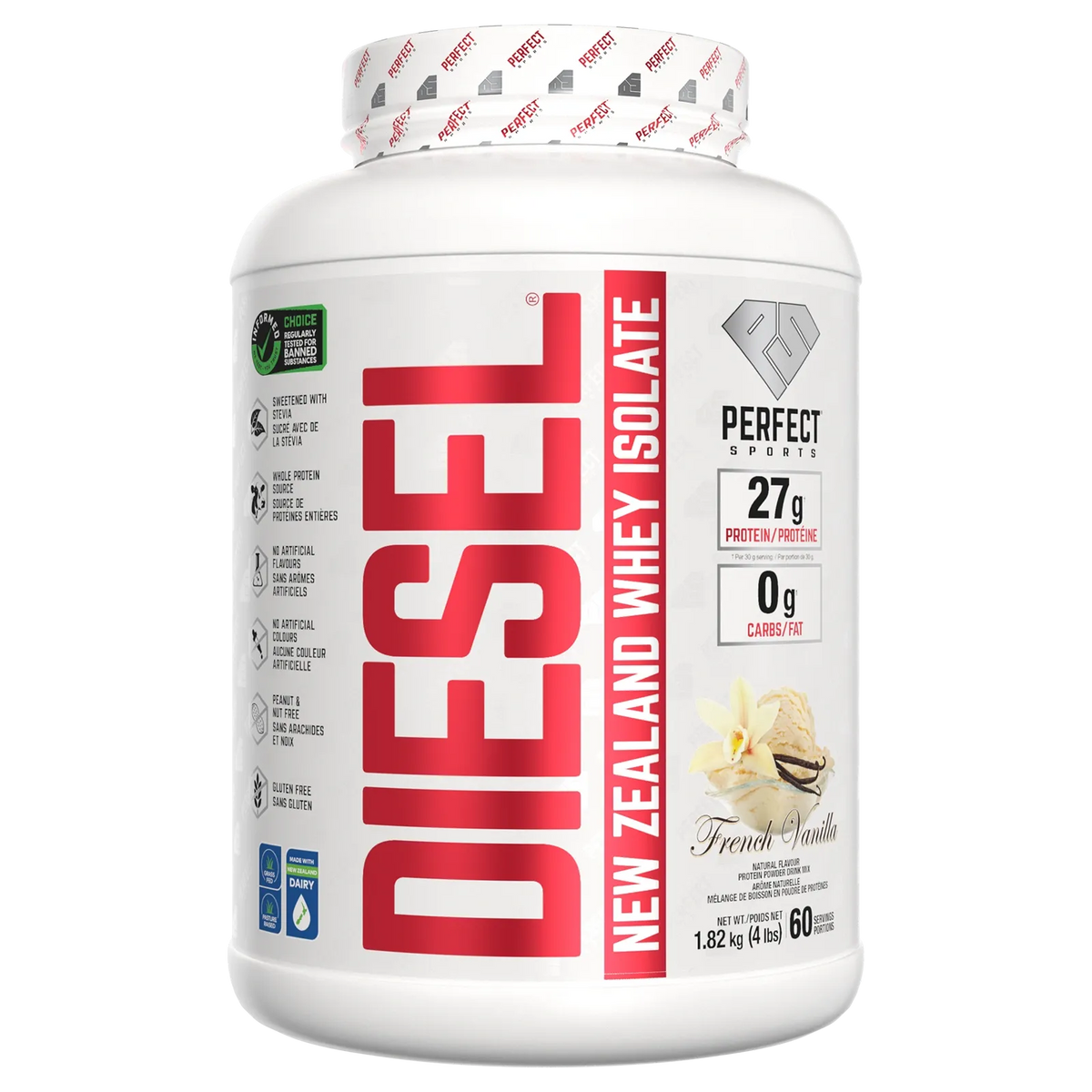 Perfect Sports - Diesel New Zealand Whey Isolate Protein - 4lbs