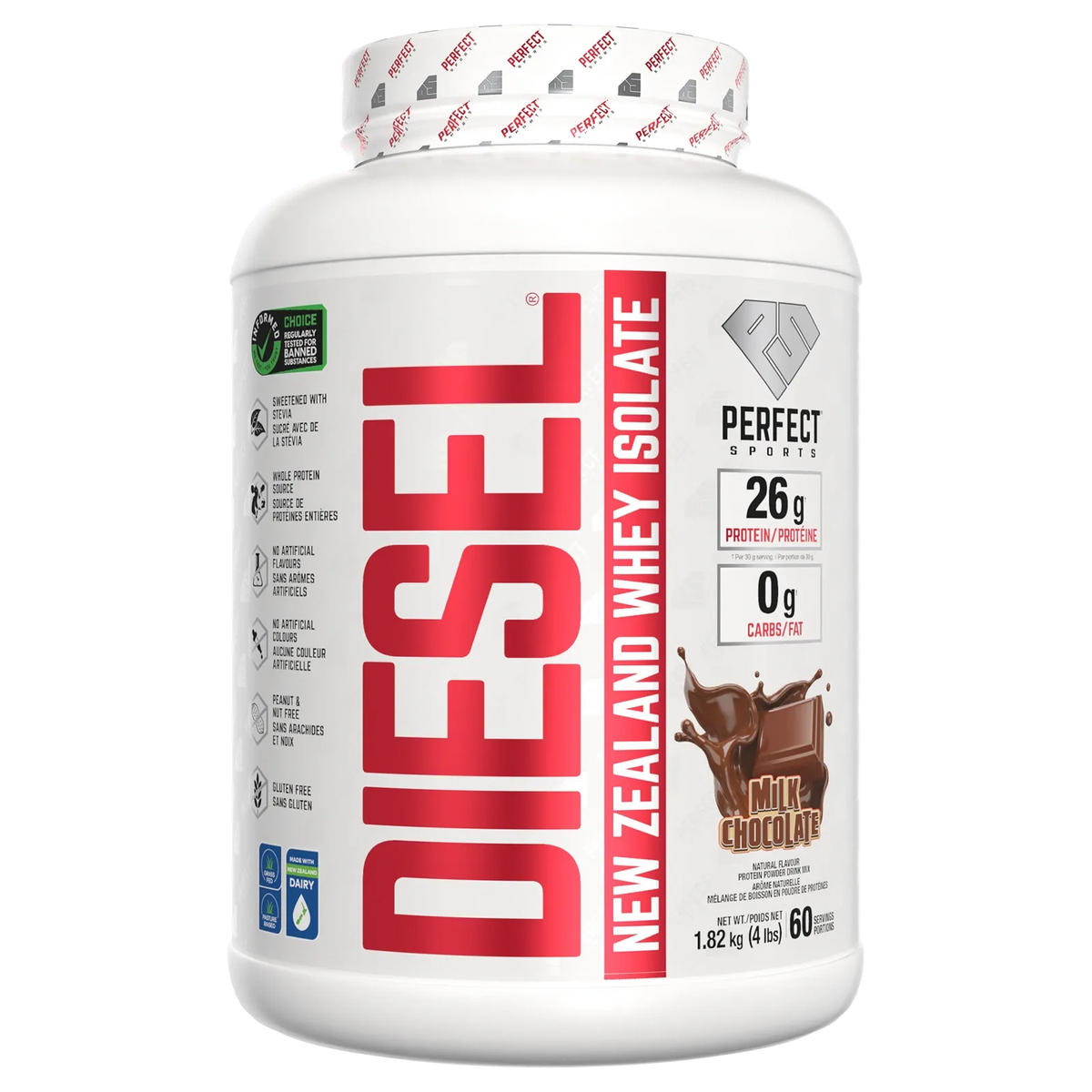 Perfect Sports - Diesel New Zealand Whey Isolate Protein - 4lbs