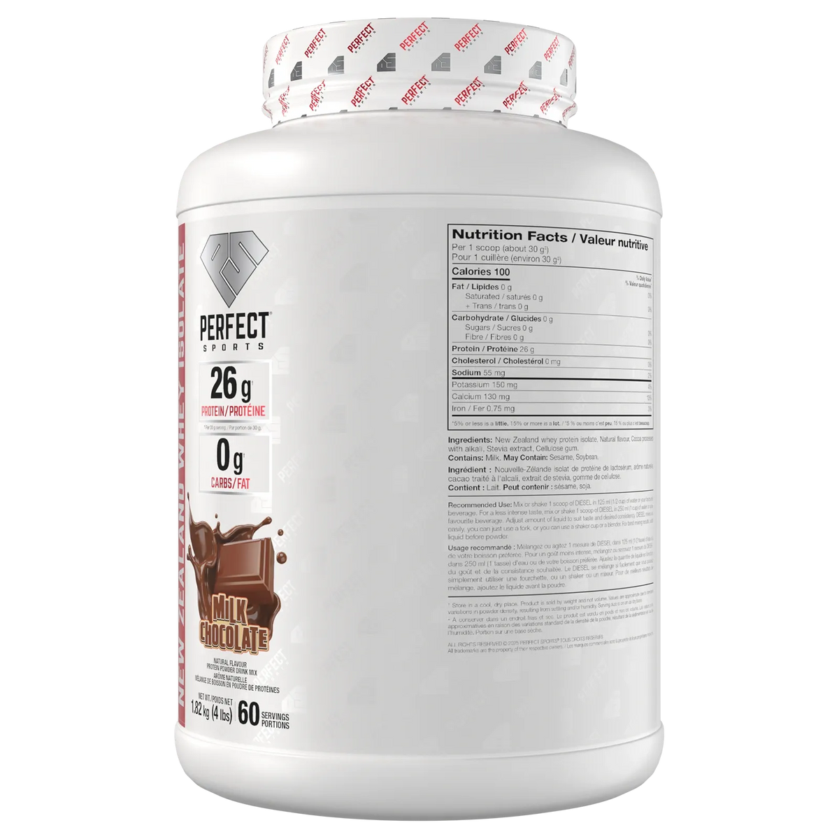 Perfect Sports - Diesel New Zealand Whey Isolate Protein - 4lbs