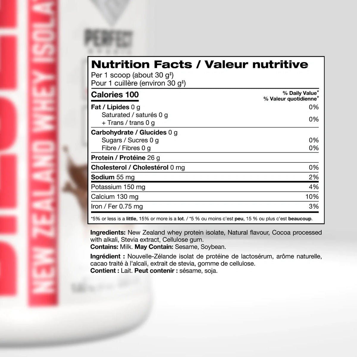 Perfect Sports - Diesel New Zealand Whey Isolate Protein - 4lbs