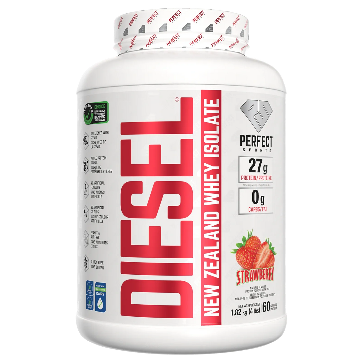 Perfect Sports - Diesel New Zealand Whey Isolate Protein - 4lbs