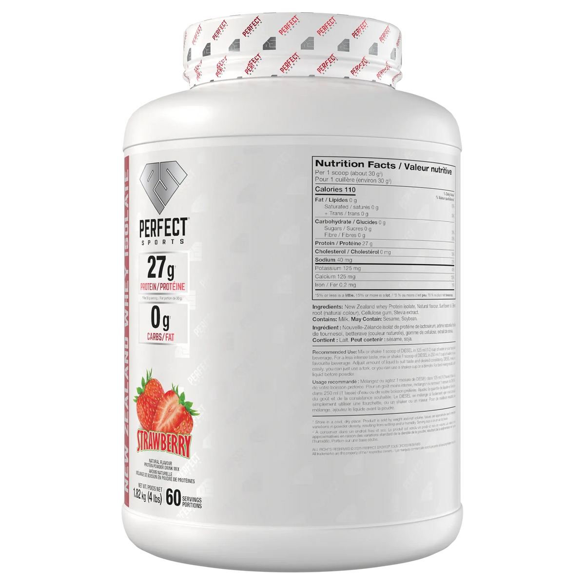 Perfect Sports - Diesel New Zealand Whey Isolate Protein - 4lbs