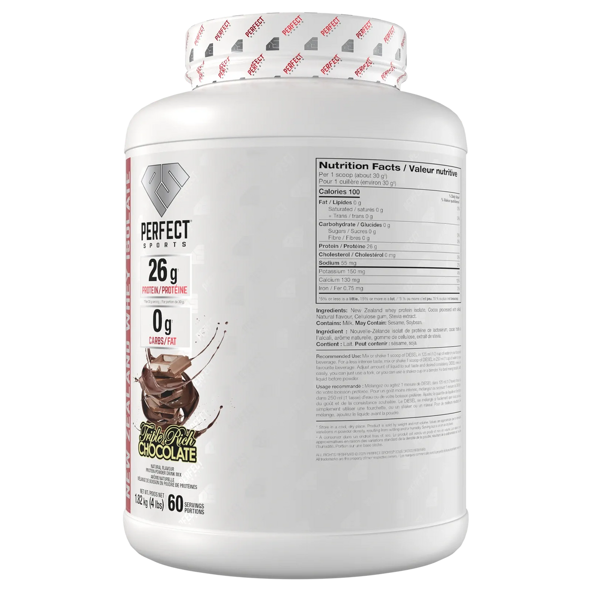 Perfect Sports - Diesel New Zealand Whey Isolate Protein - 4lbs