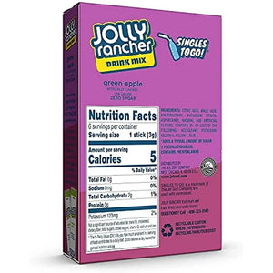 Jolly Rancher - Zero Sugar Singles To Go Drink Mix - Pak 6