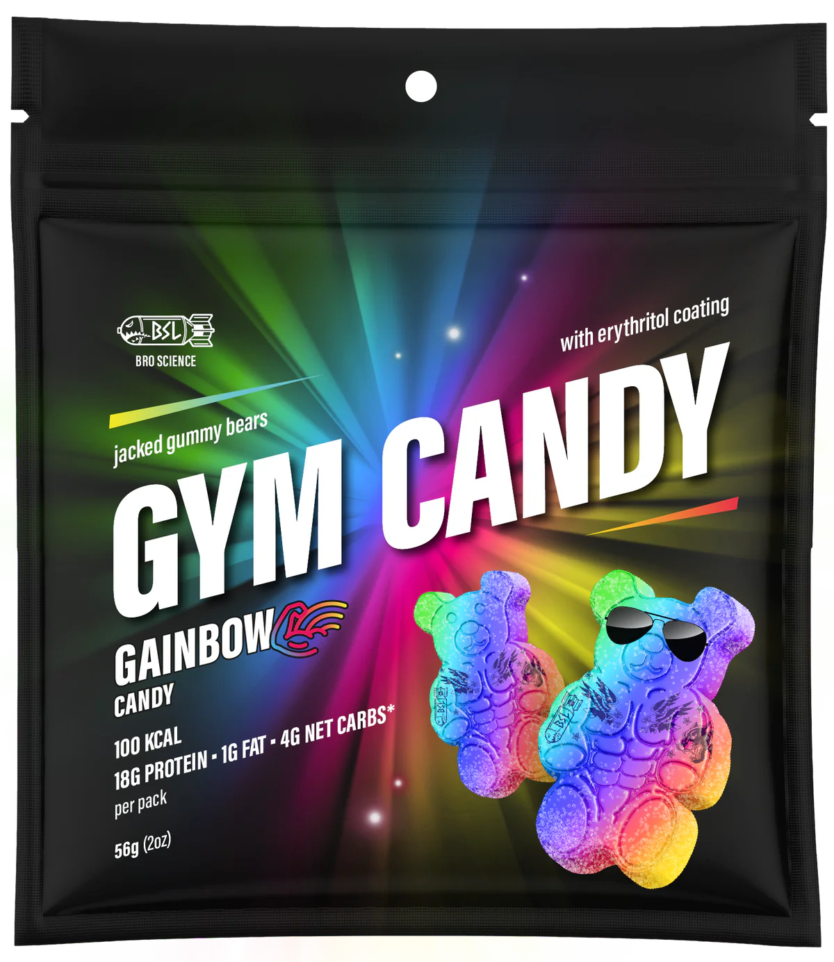 Gain Gummies - Gym Candy Protein Bears - 2oz