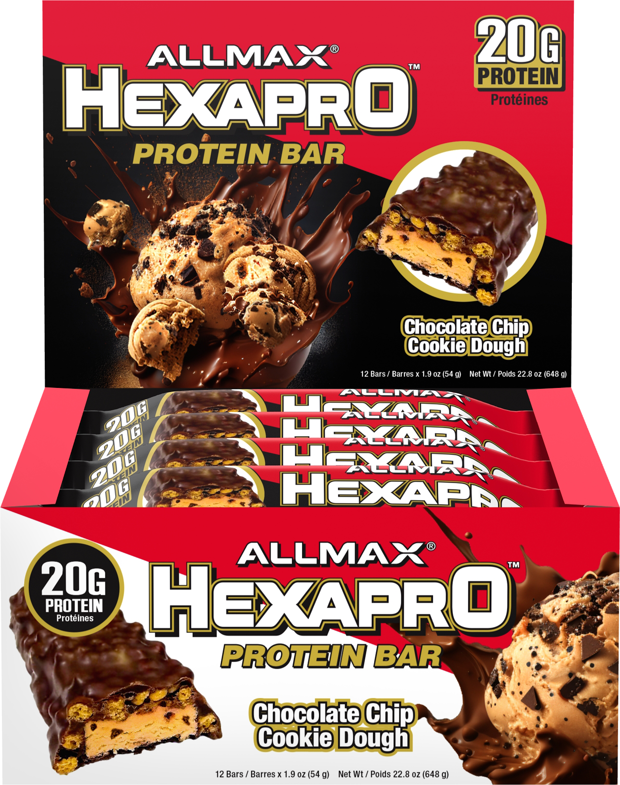 Allmax - Hexapro Protein Bar 54g - Box 12