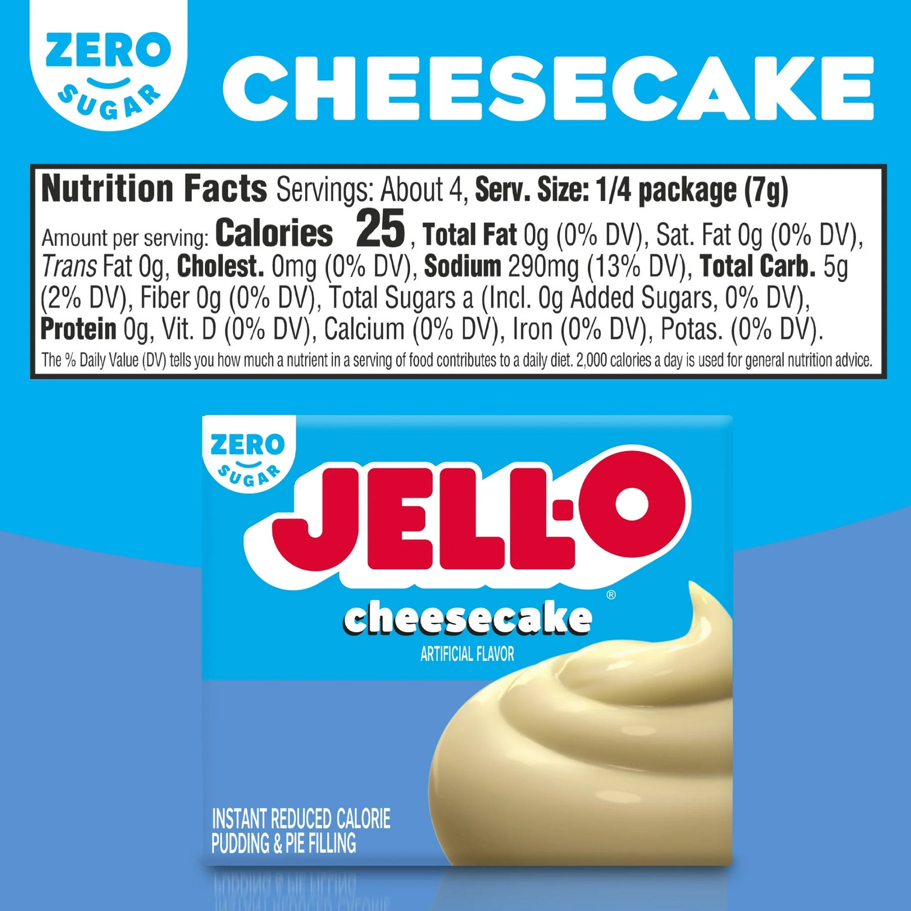 Jello - Zero Sugar Instant Pudding - 1oz