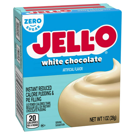 Jell-O Zero Sugar Instant Pudding & Pie Filling – Reduced Calorie Dessert Mix (1oz)
