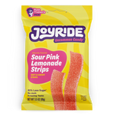 Joyride Sour Pink Lemonade Strips low sugar sour candy in 3.5 oz bag
