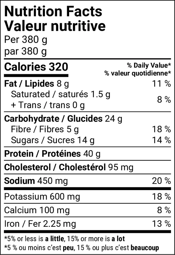 Menu Hulk - Poulet léger - 380 g