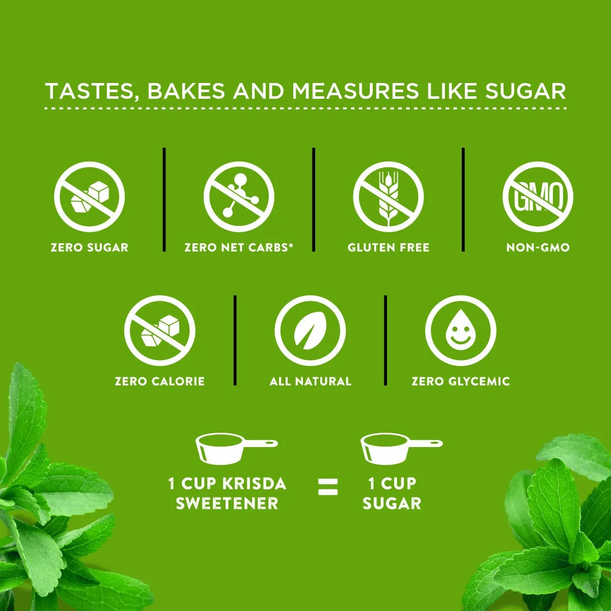 Krisda - Mélange d'édulcorants Stevia - 454g 