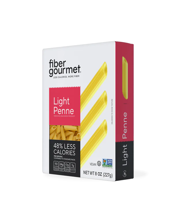 Fiber Gourmet - Pâtes penne riches en fibres et faibles en calories - 227 g