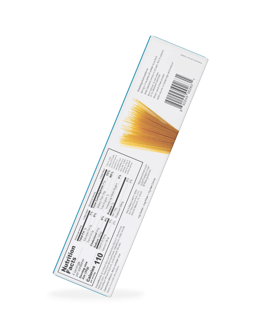 Spaghetti Fiber Gourmet - Faibles en calories et riches en fibres - 227 g