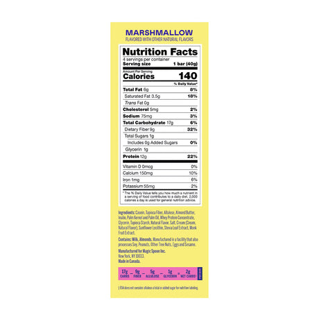 Magic Spoon Treats nutrition facts Marshmallow flavor
