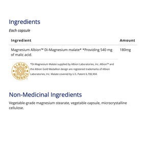 CanPrev - Magnesium Malate - 120Vcaps